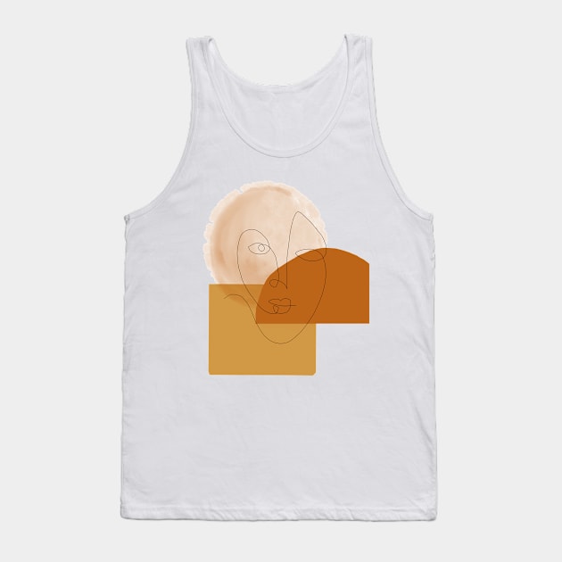 Oneliner Abstract Face Tank Top by G.G.  Goods